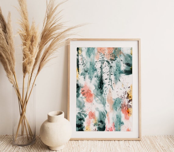 Watercolor Artabstract Print Neutral Artpastel Abstract Watercolor Watercolorbedroom Wall Art Instant Art