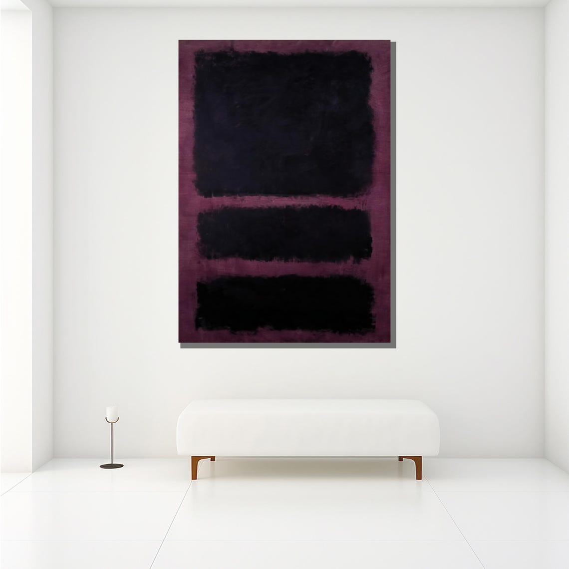 Mark Rothko Black Purple Moody Color Field Abstract Art Print - Image 2