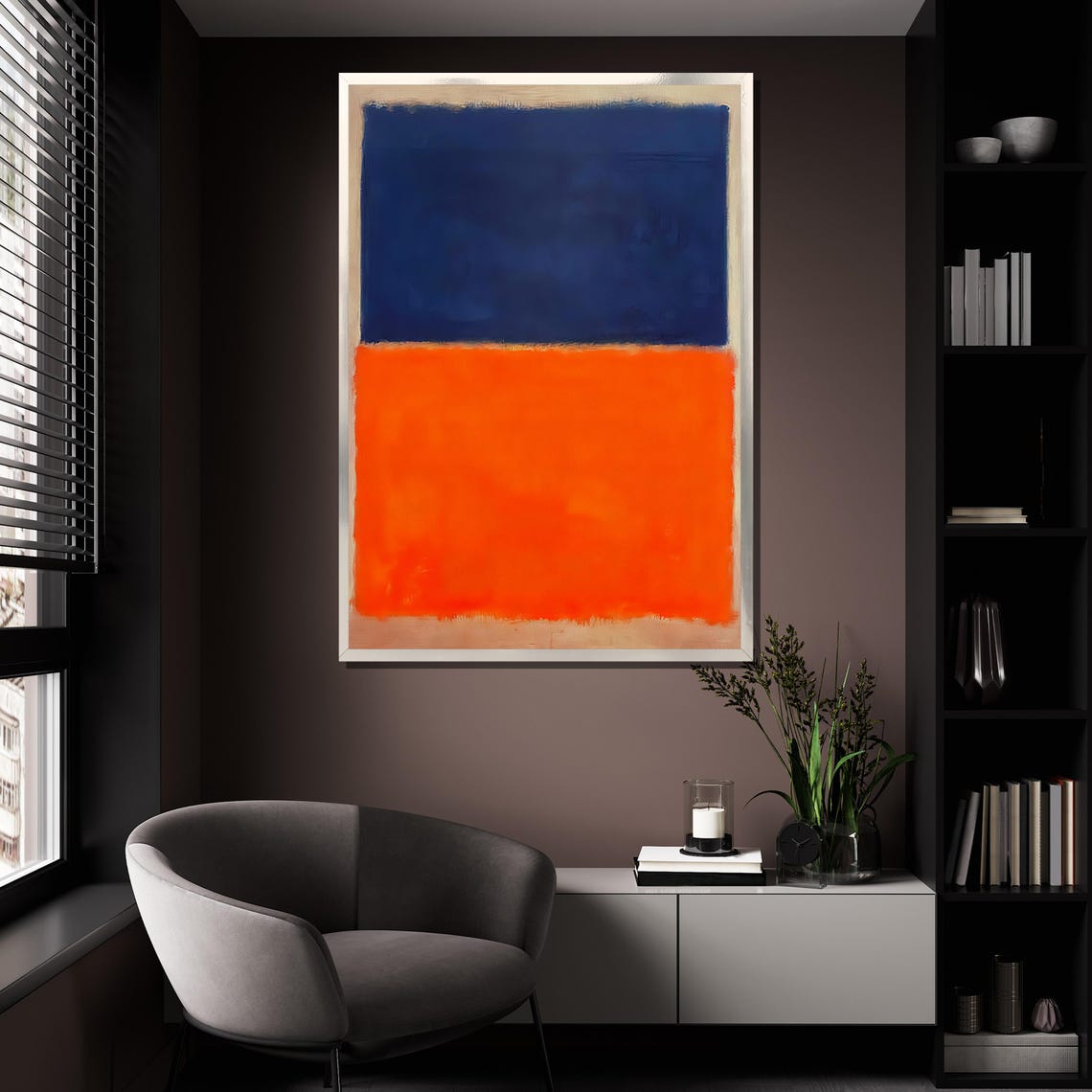 Mark Rothko Large Blue Orange Color Field Abstract Art Print - Image 4