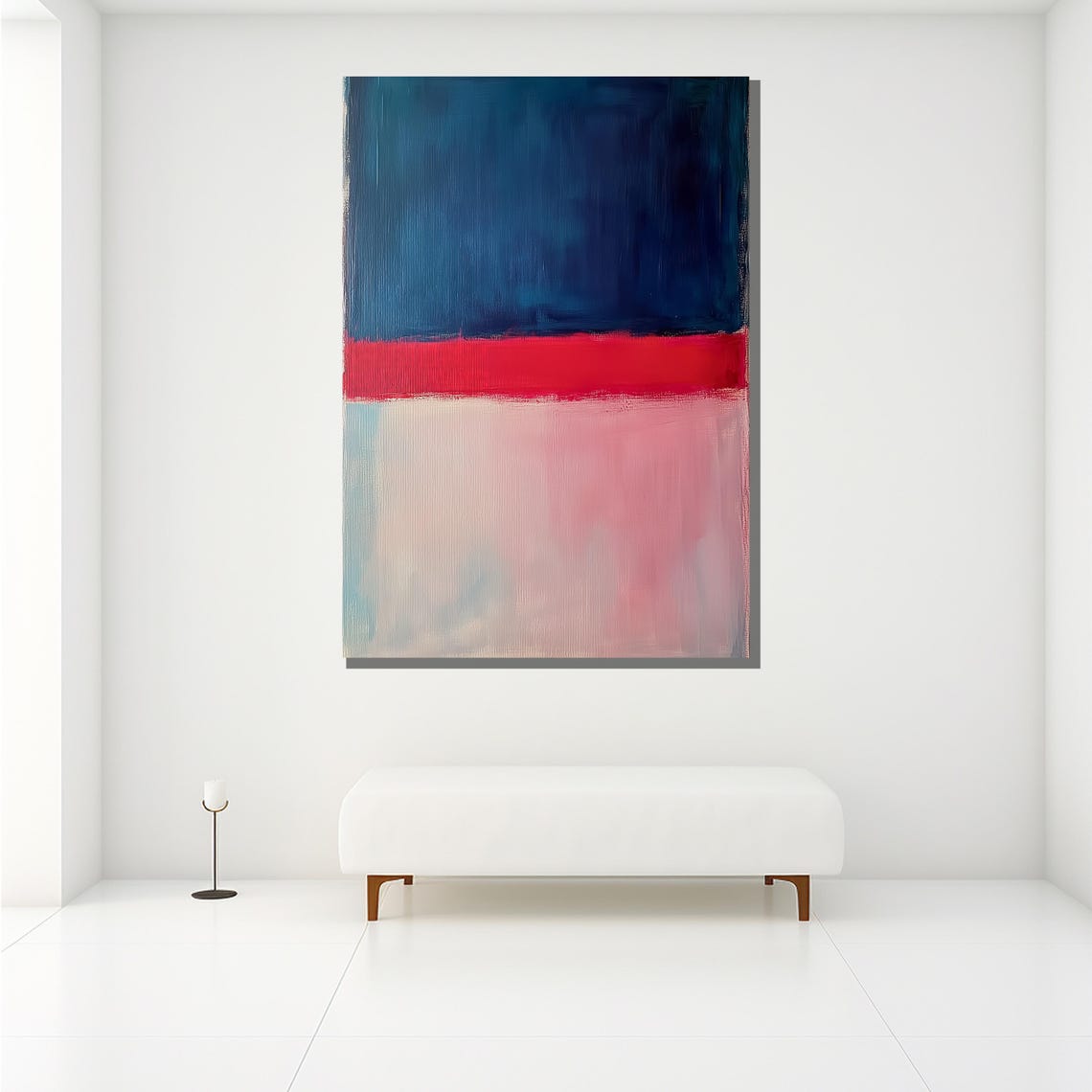 Mark Rothko Gentle Blue Red Pink Soft Color Field Abstract Print - Image 2