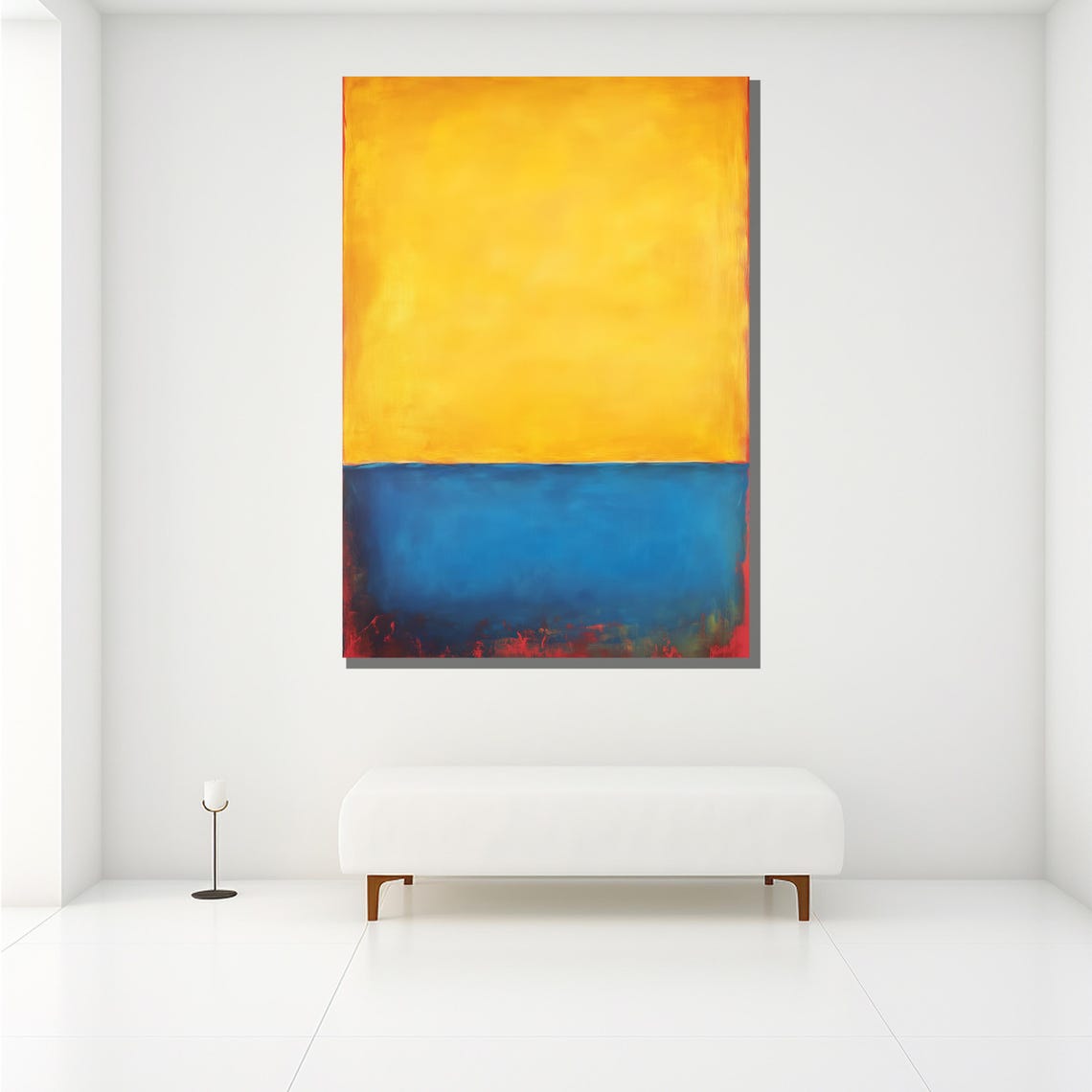 Mark Rothko Yellow Blue Bright Color Field Abstract Art Print - Image 2