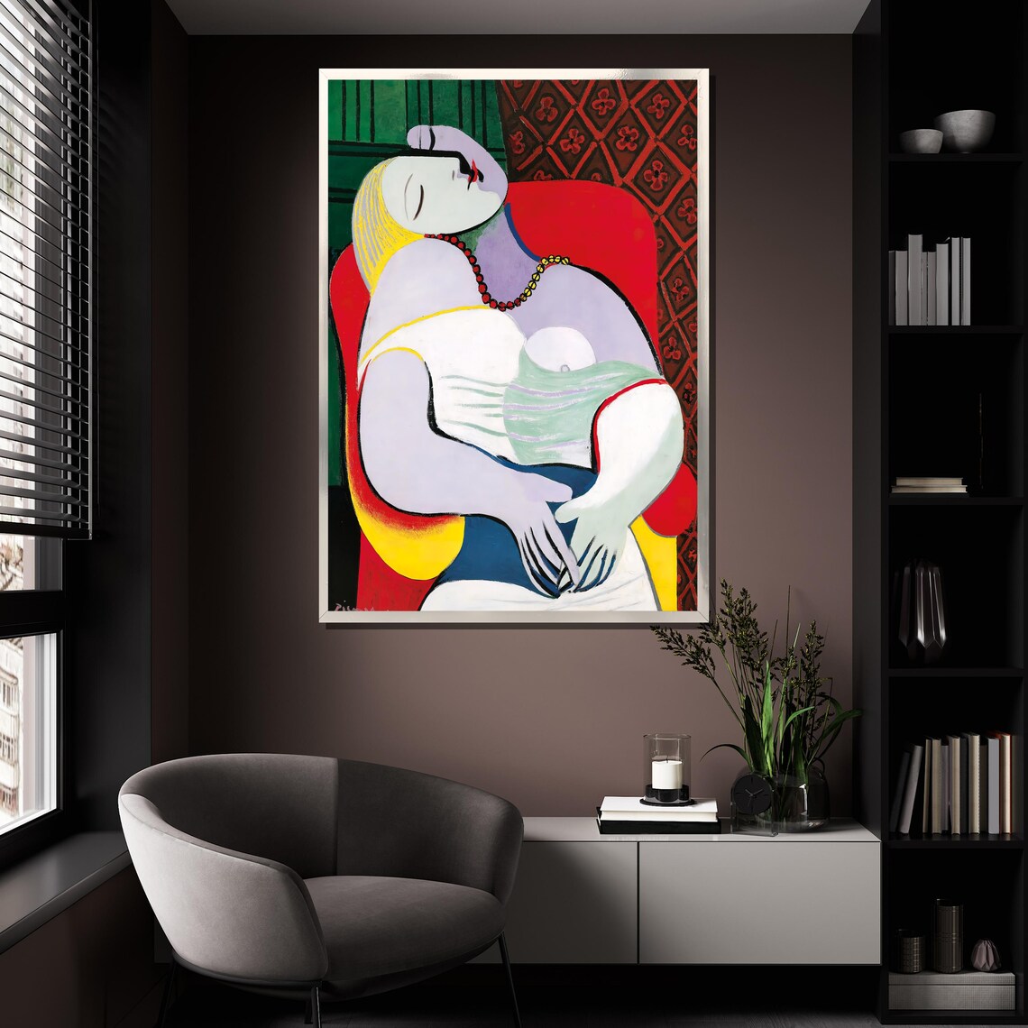 Pablo Picasso Le Reve Sleeping Woman Red Chair Cubist Portrait Poster - Image 4