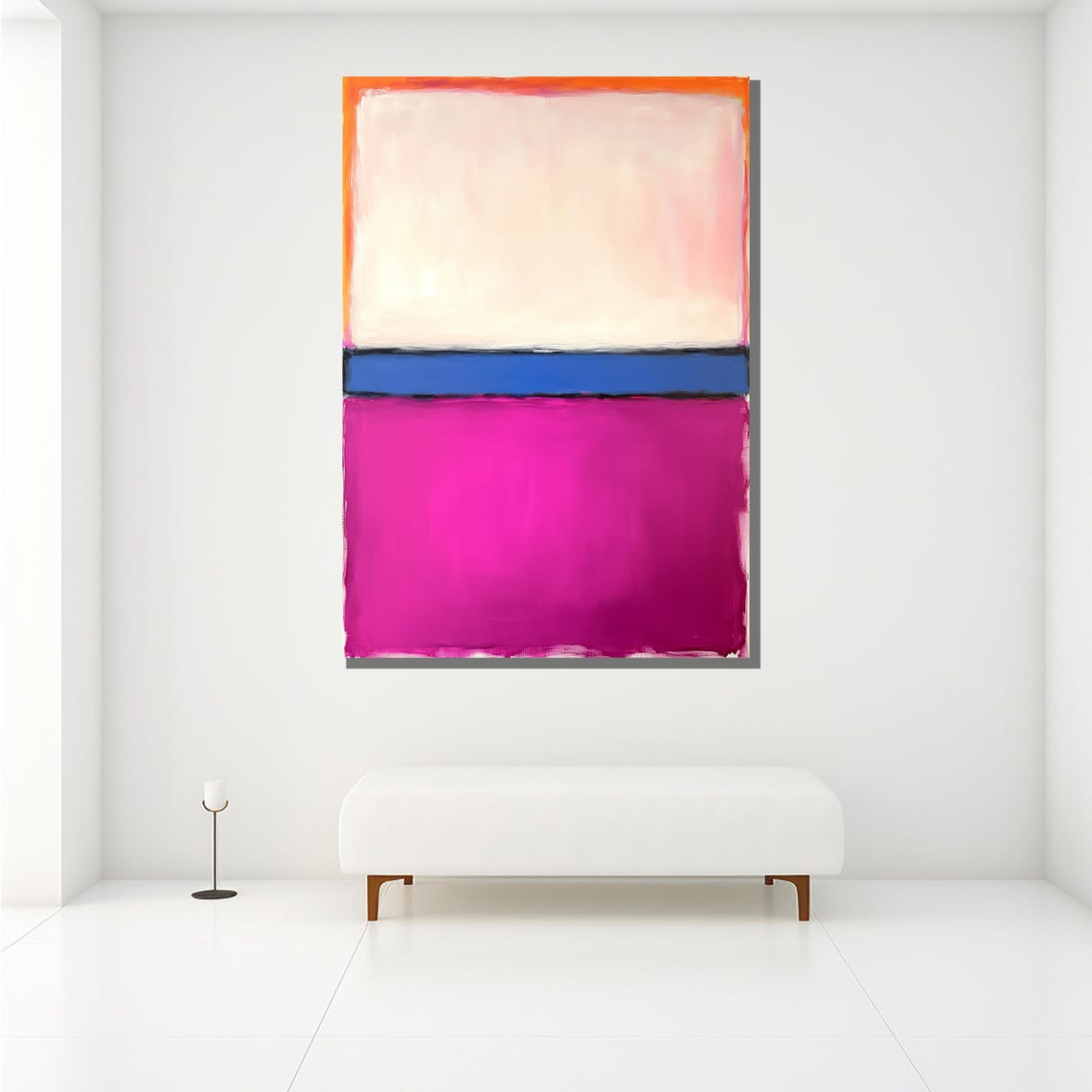 Mark Rothko Style Pink Blue And Magenta Stacked Color Field Poster - Image 2