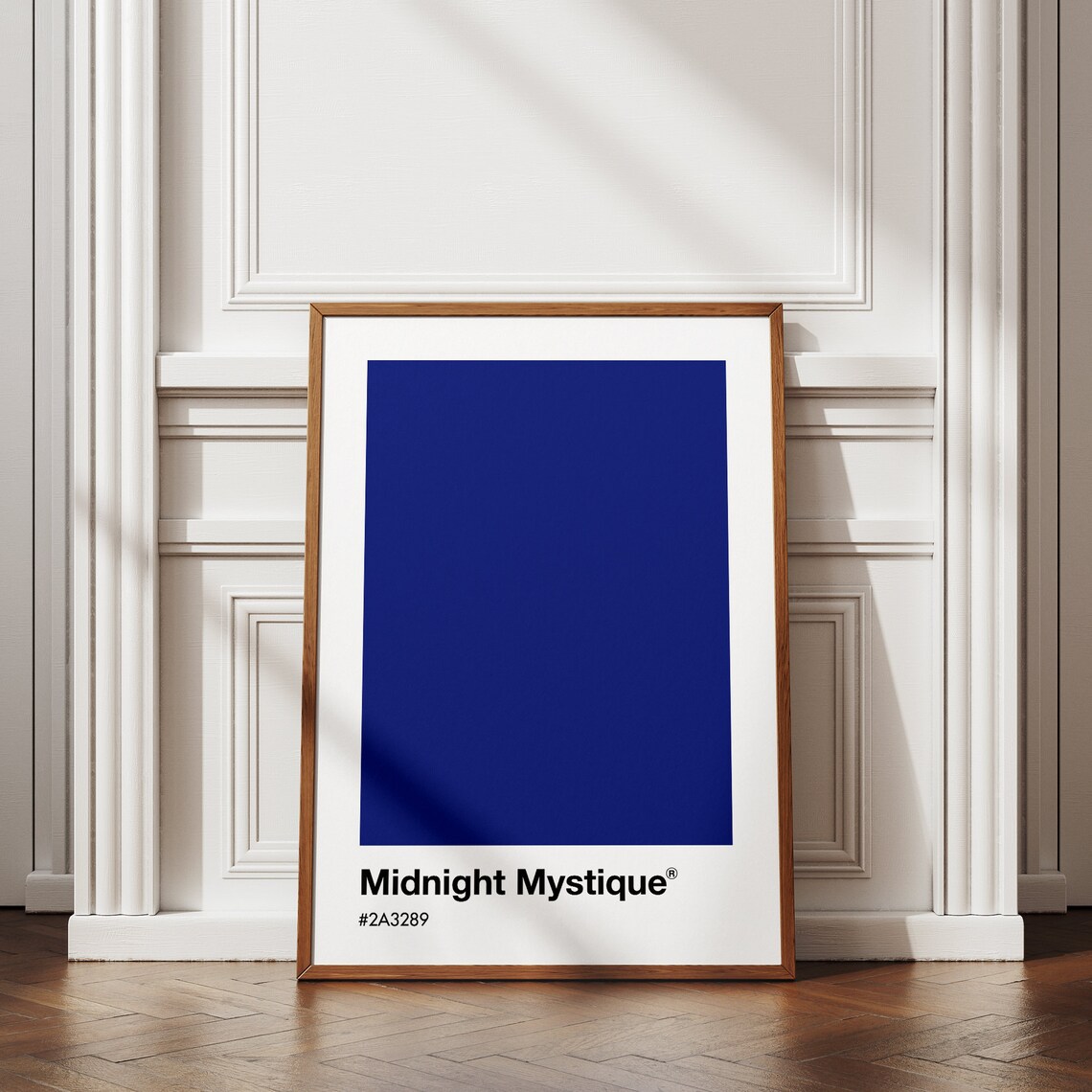 Midnight Blue Pantone Color Print, Trendy Wall Art