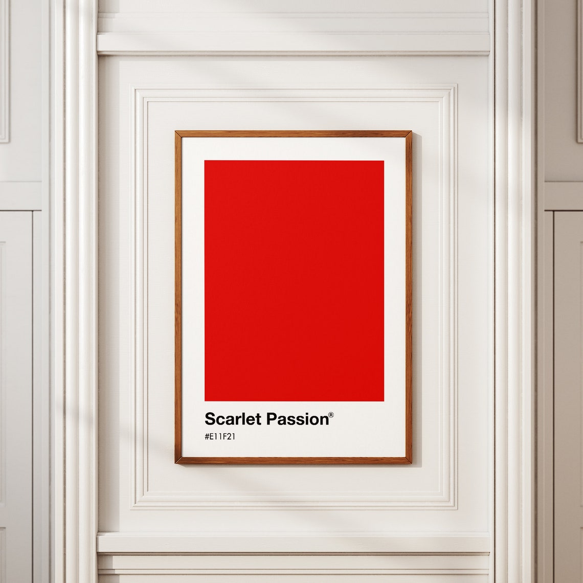 Scarlet Passion Red Pantone Color Swatch Minimalist Art Poster - Image 3