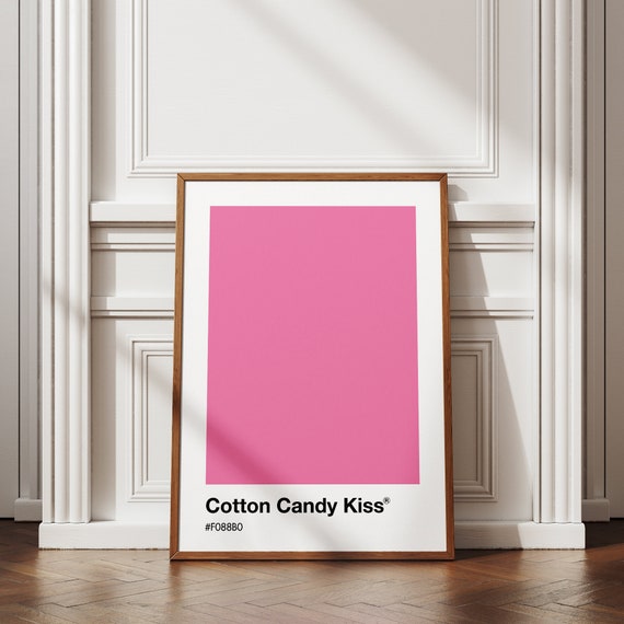 Candy Kiss Pink Pantone Poster Pantone Color Print Candy Kiss Pink Print Pantone Colorspink Pantone Print Color Palettetrendy Wall Art