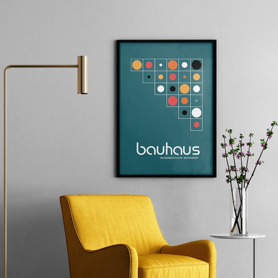 Bauhaus Exhibition Postergeometric Art Printmid Century Art Printcolourful Bauhaus Wall Decorbauhaus Printprintable Artdigital Downlad