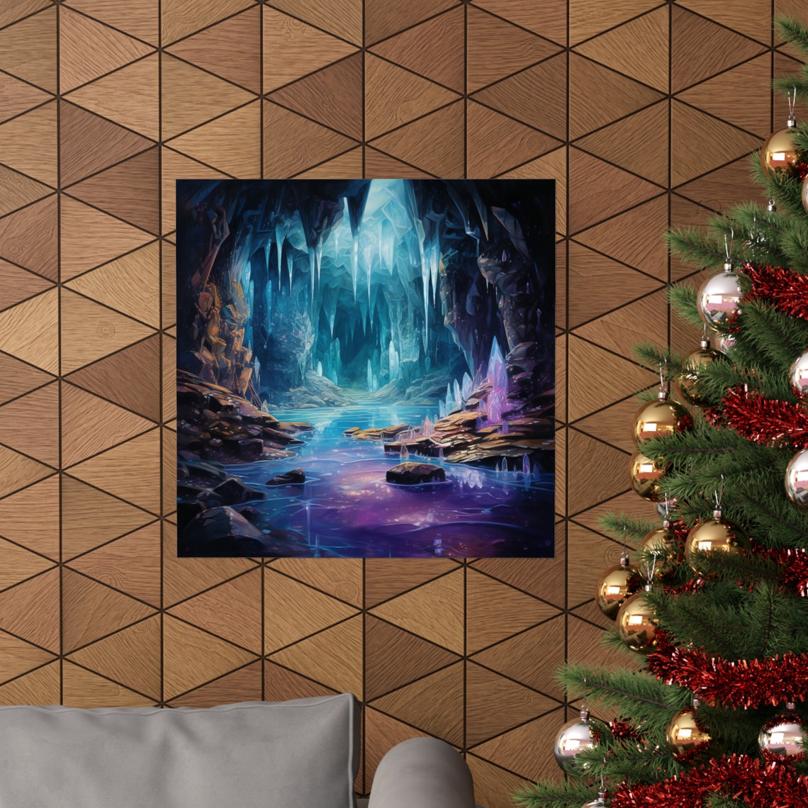 Purple Lagoon Crystal Cave Poster, Cave Lovers Art - Image 4