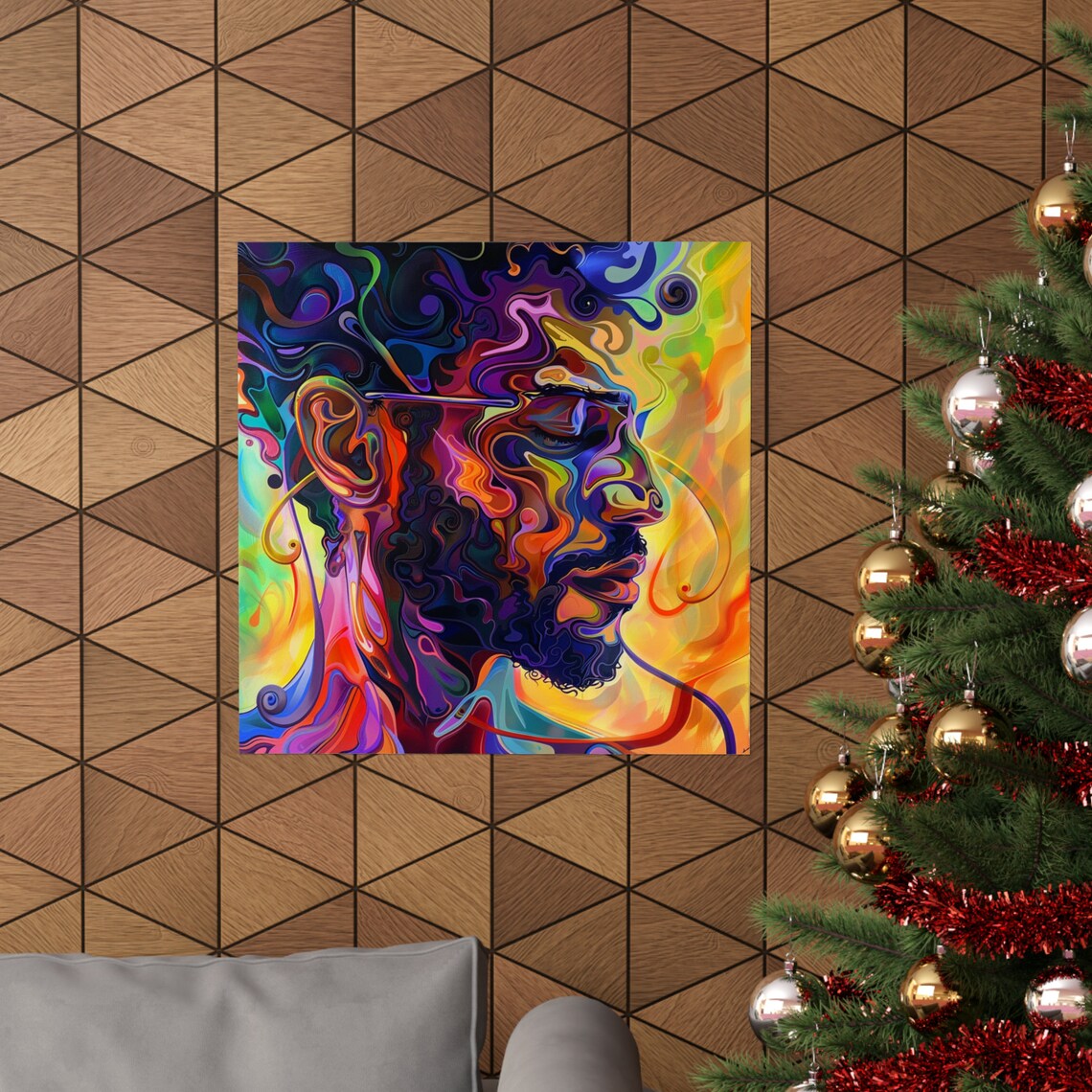 Moody Man Poster, Deep Thought Profile Art - Image 4