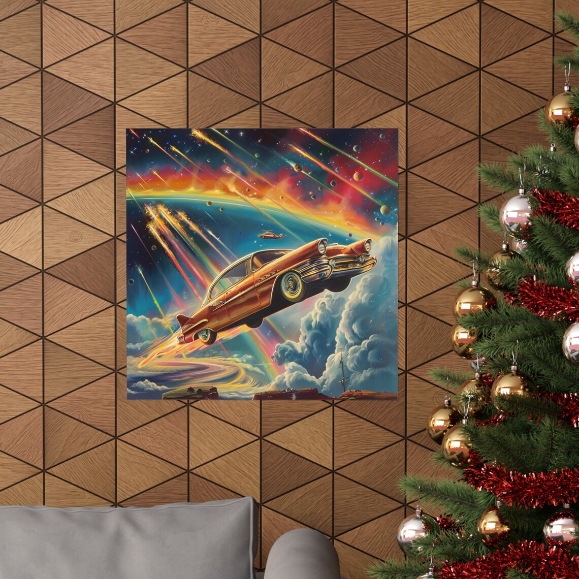 Charging Through Space In A Vintage Vehicle Poster - Image 4