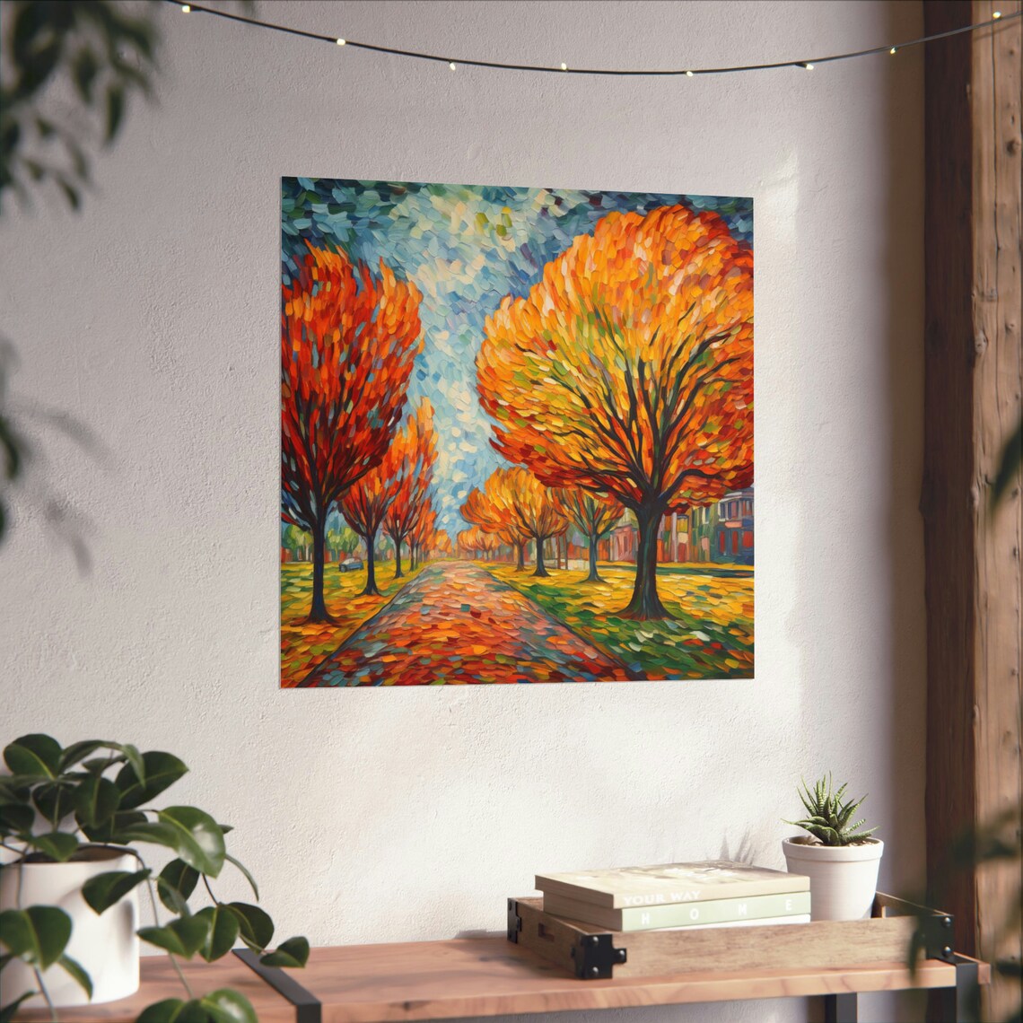 Walk Of The Fall, Post-Impressionist Scenic Art Print