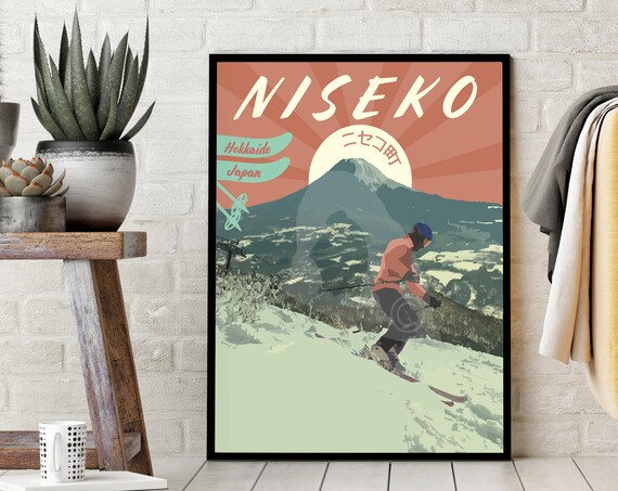 Niseko Japan Vintage Style Travel Poster