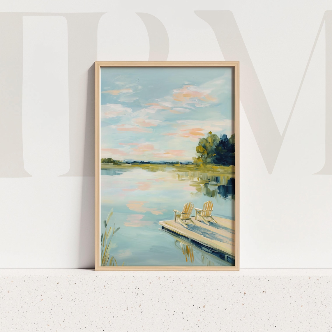 Lake House Art Print, Coastal Summer Decor