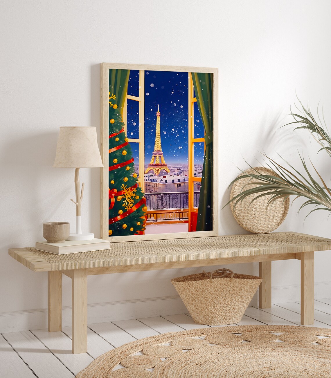 Christmas in Paris, Paris Winter Art Print - Image 2