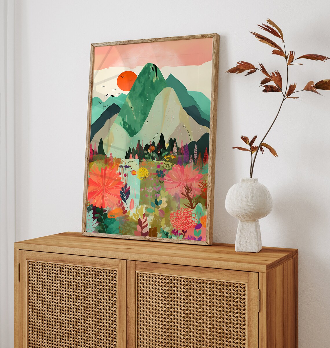 Abstract Mountain Wall Art, Scenery Art Print - Image 2