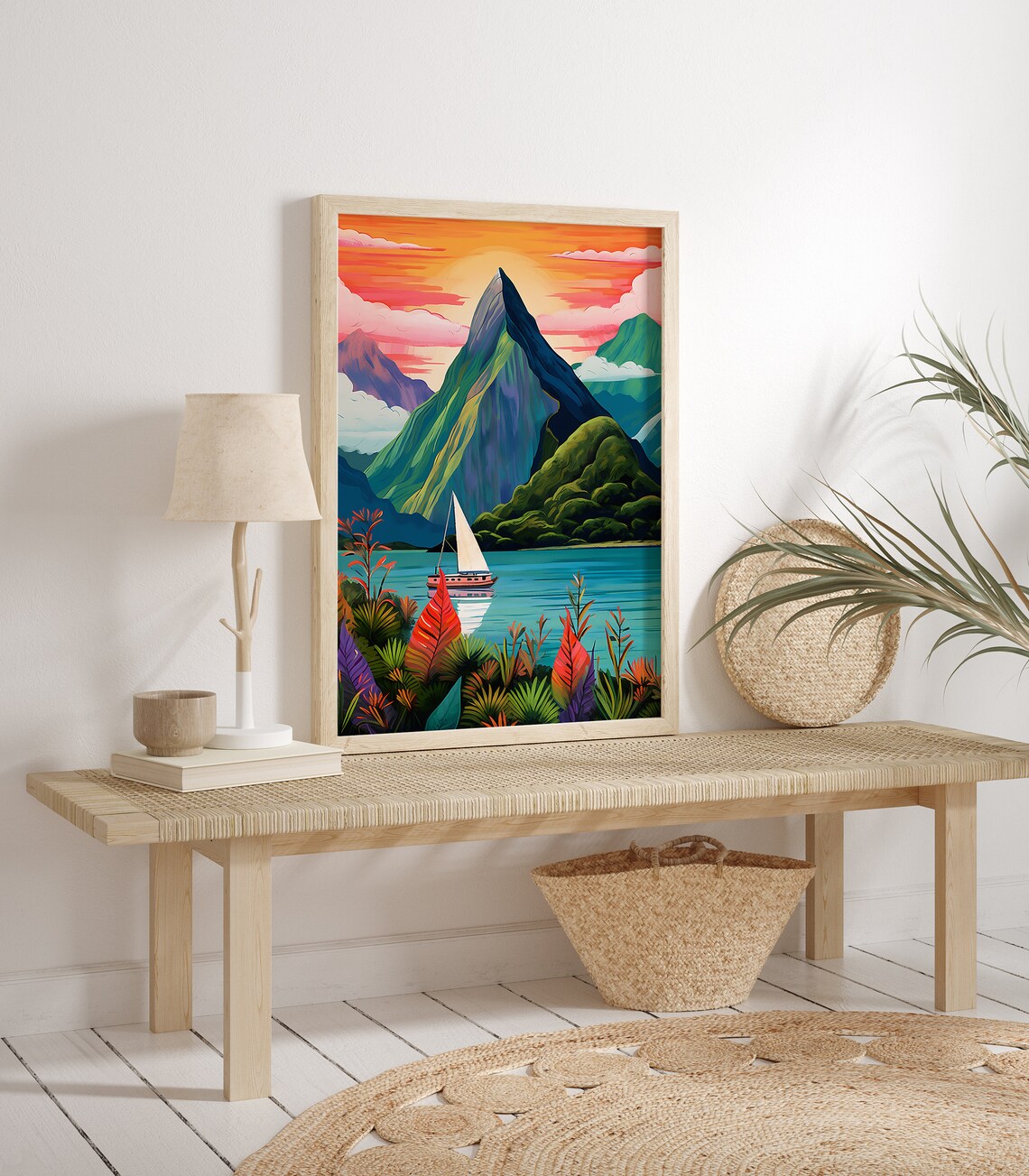 Milford Sound Travel Illustration, Fiordland National Park - Image 2