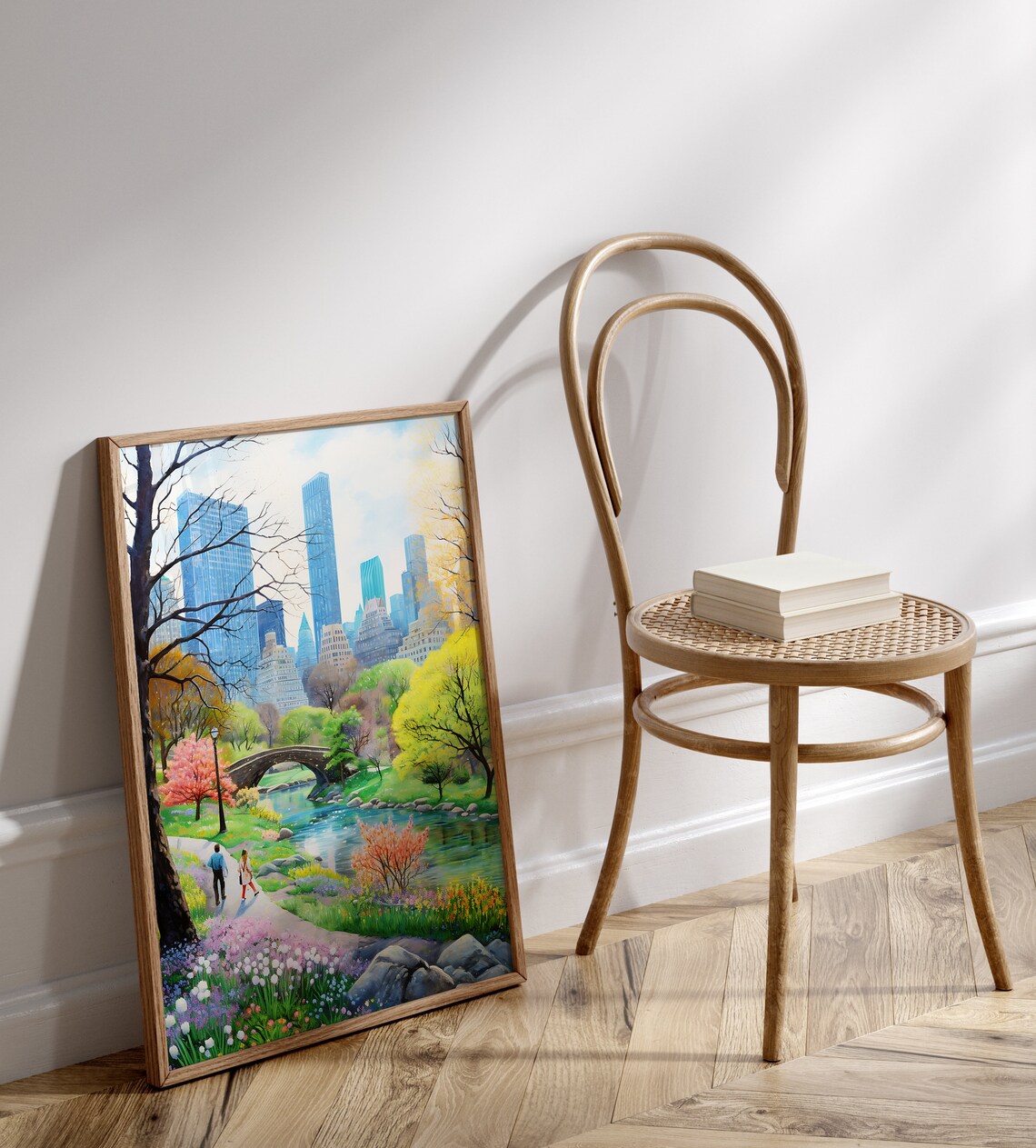 Central Park Spring Illustration Print, New York Travel - Image 3