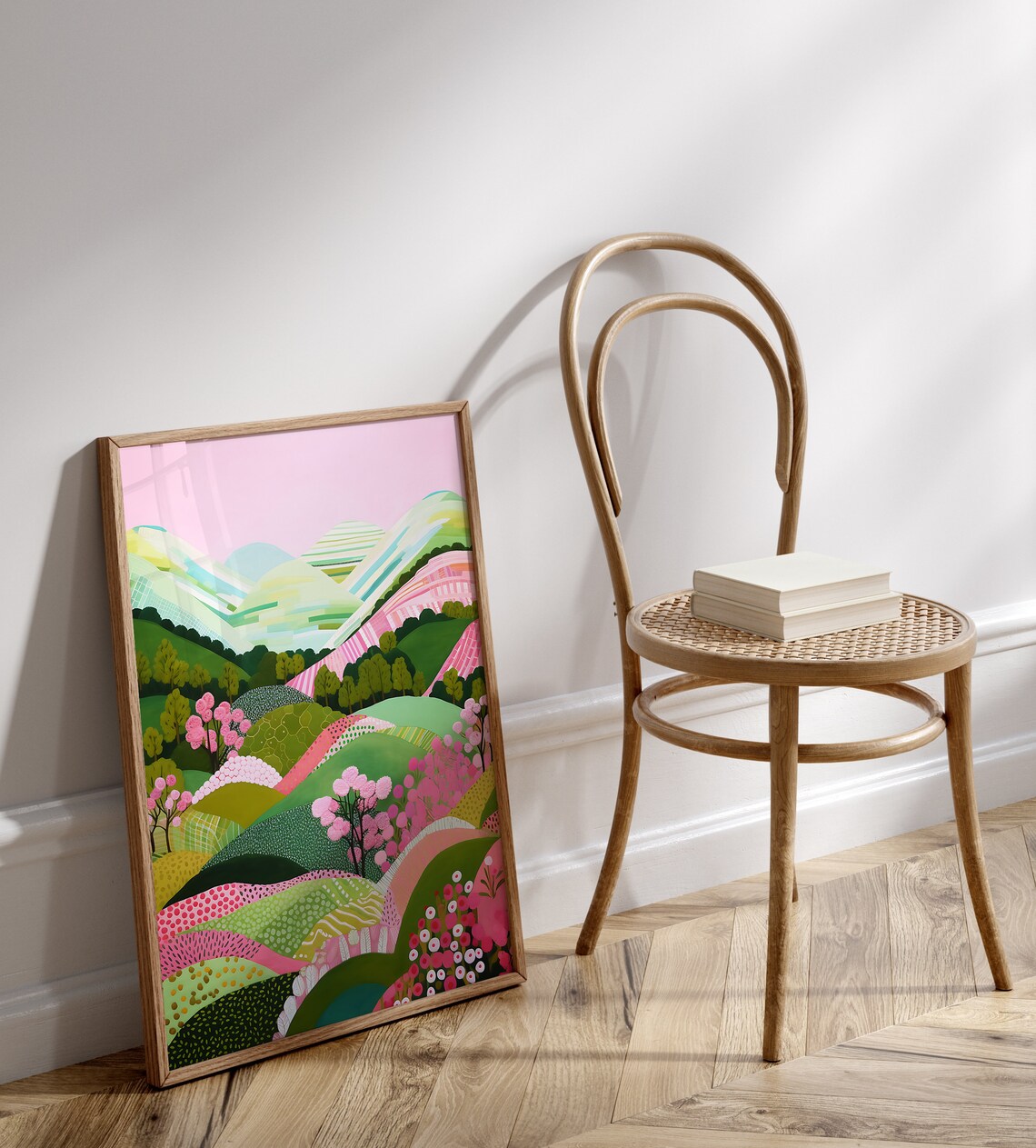 Abstract Landscape Floral Art Print, Living Room Decor - Image 3