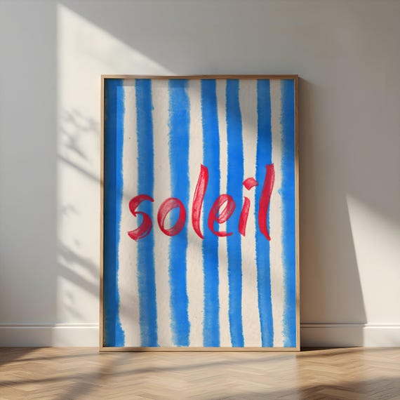 Soleil Retro French Summer Sunshine Art Print