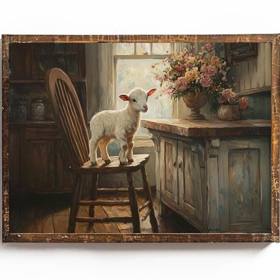 Farmhouse Kitchen Cottagecore Art Print, Dining Room