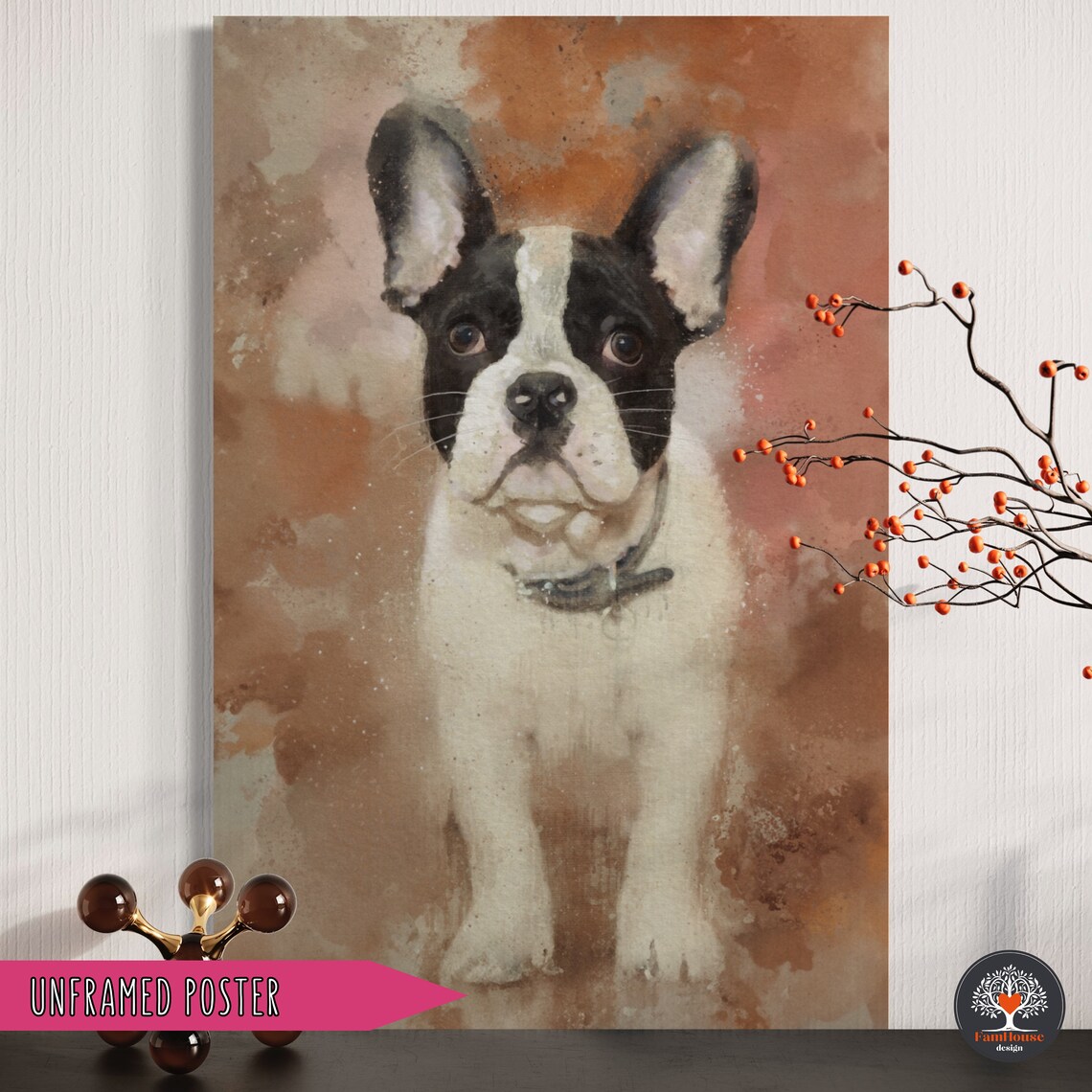 Custom Pet Watercolor Portrait, Personalized Pet Art Print - Image 5
