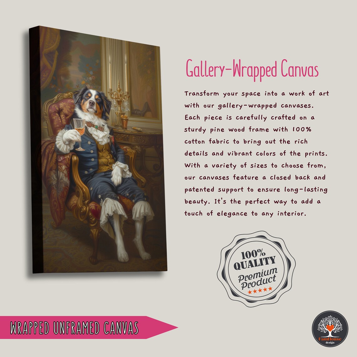 Victorian Australian Shepherd Custom Pet Portrait Art Print - Image 2