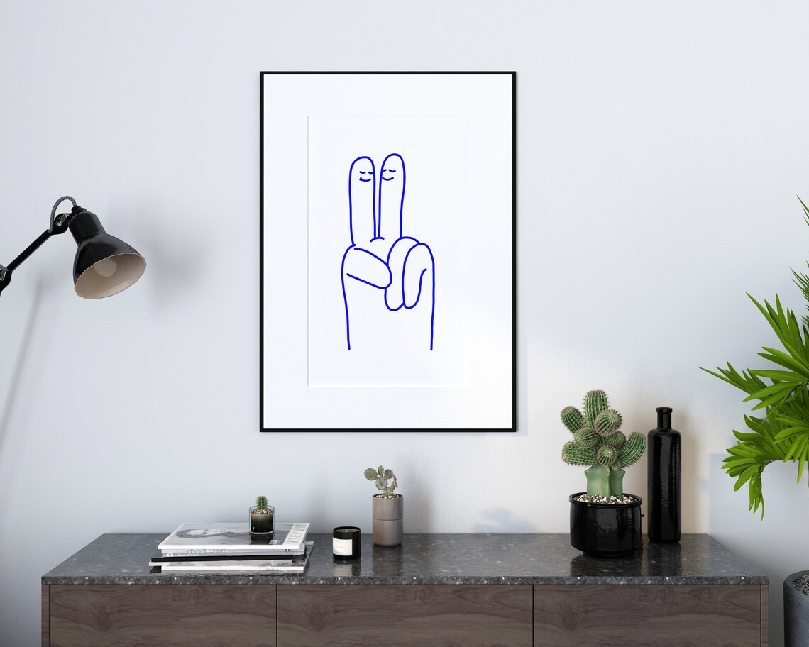Peace Sign Print Trendy Poster Funny Art Print Kids Motivational Poster Trendy Art Print Kids Wall Art Playroom Prints Classroom Art - Image 2