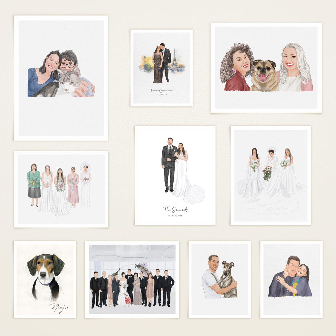 To My Dad on My Wedding Day Julia Personalized Portrait Poster - Image 2