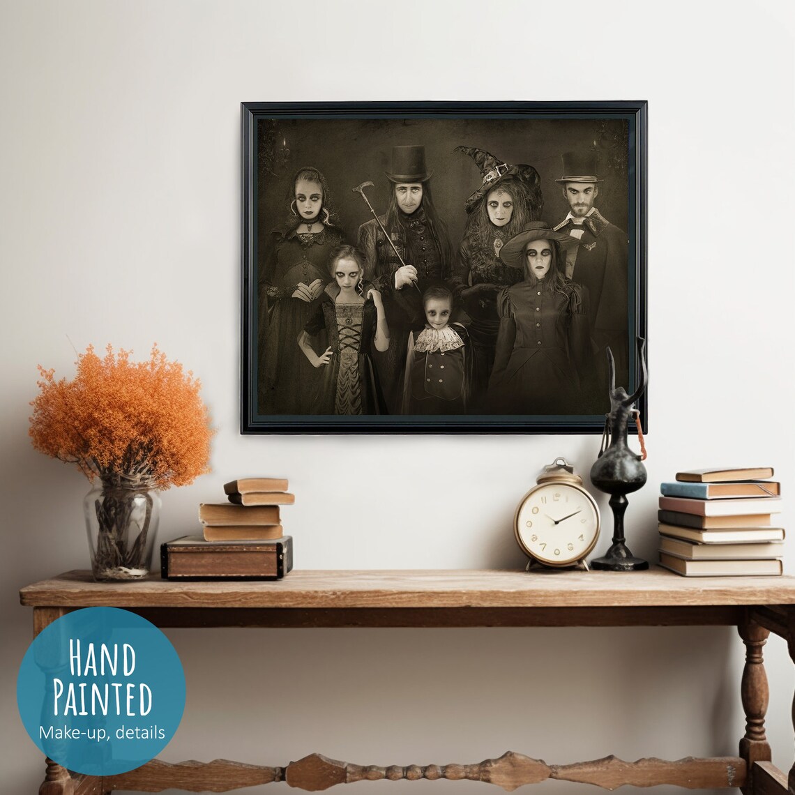 Witchy Gifts Halloween Custom Couples Portrait - Image 3