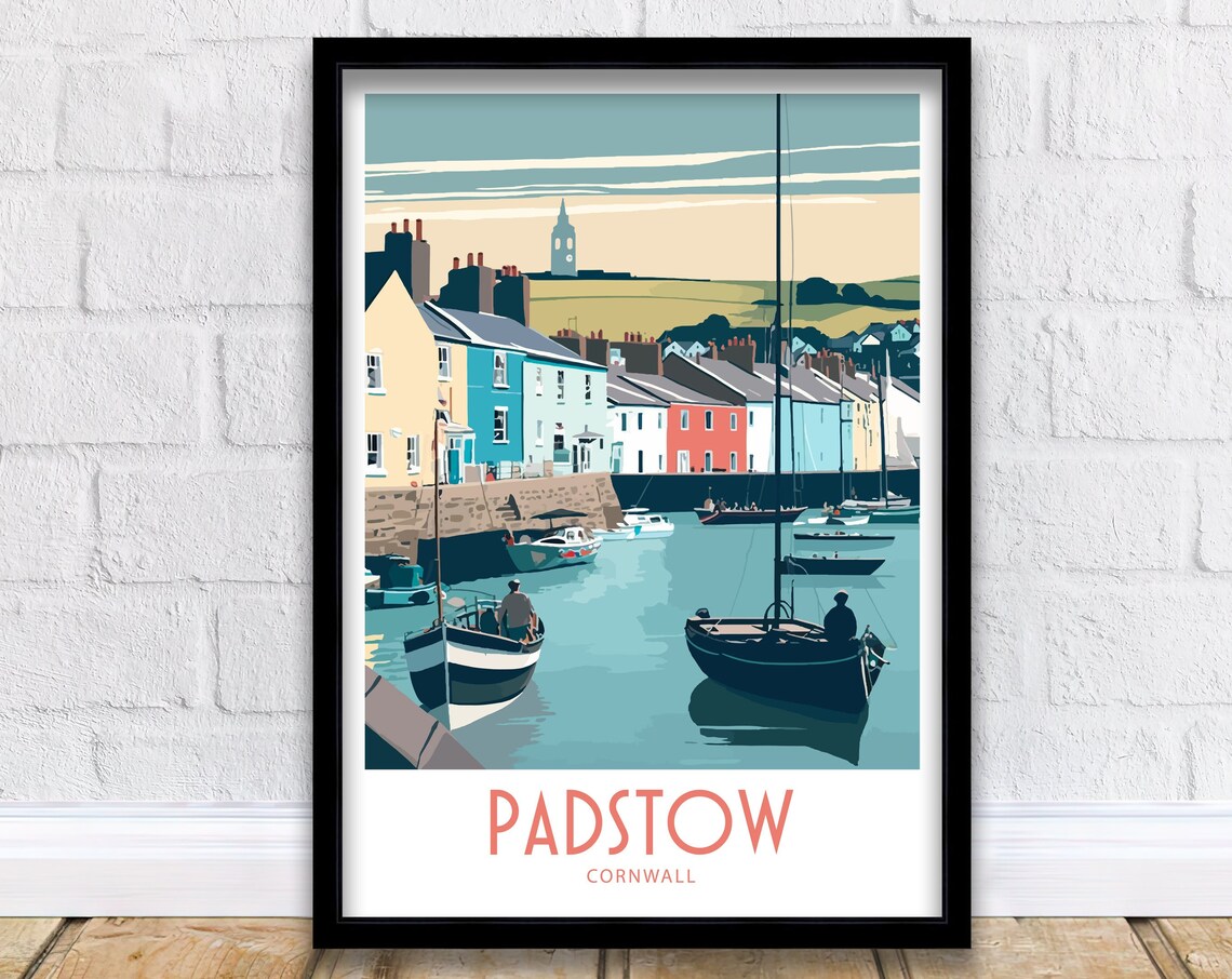 Padstow Travel Poster, Cornwall Travel Wall Art