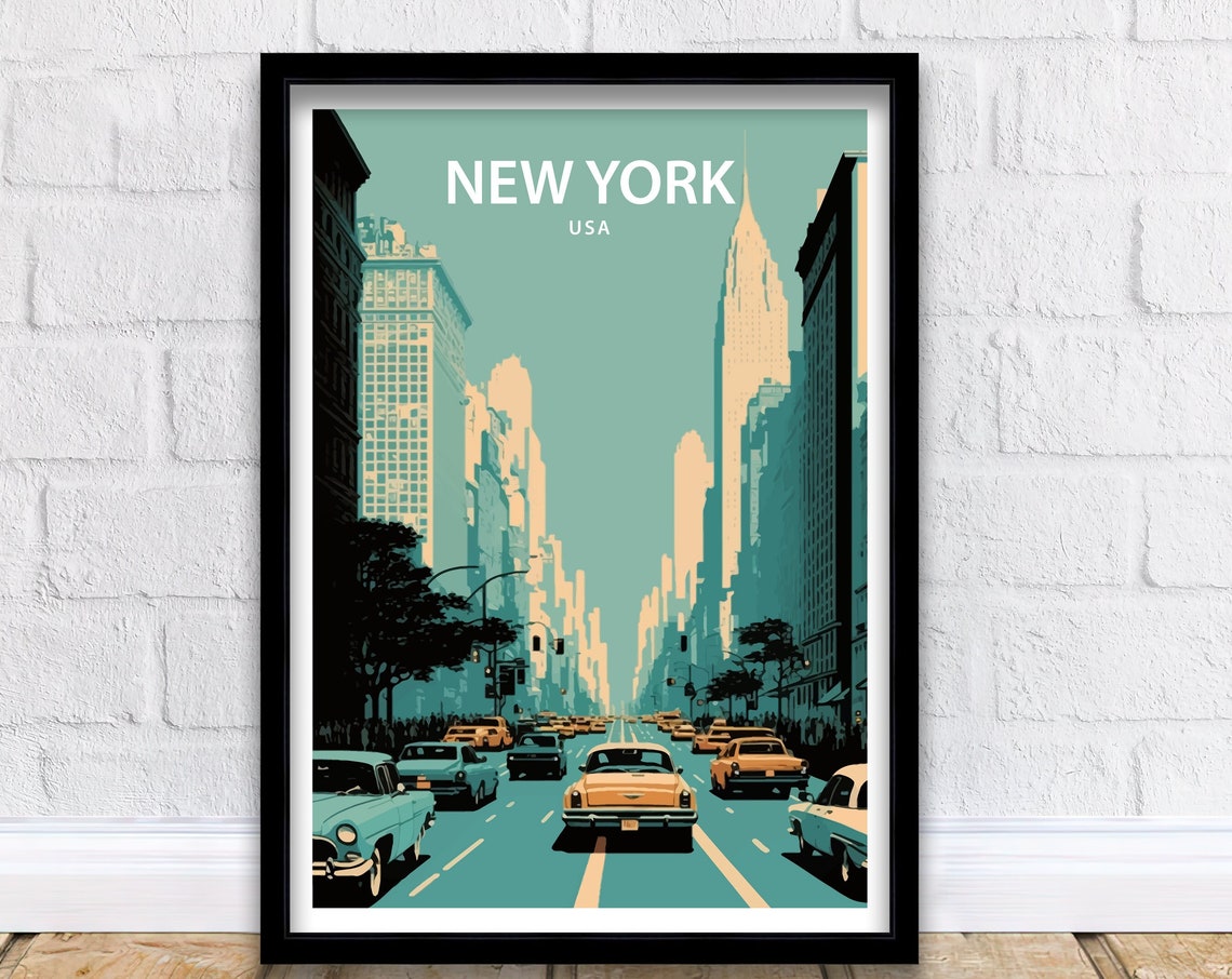 New York Art Print New York City Print New York Print Wall Decor Travel Poster Travel Print New York Wall Art New York Decor