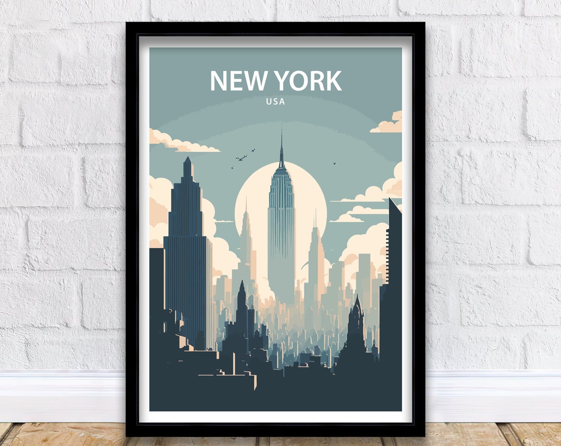New York Art Print New York City Print New York Print Wall Decor Travel Poster Travel Print New York Wall Art New York Decor