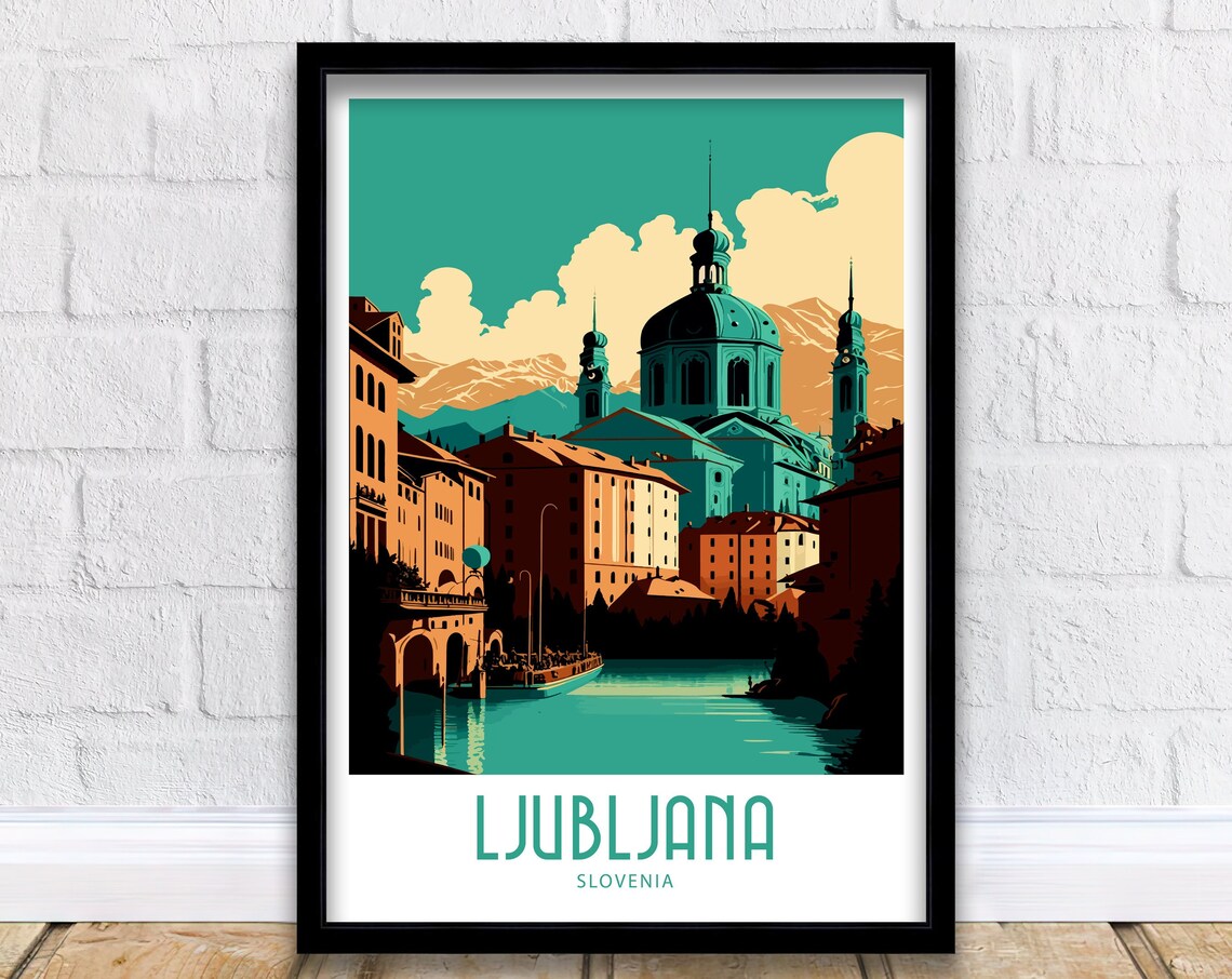 Ljubljana Slovenia Travel Print, Europe Art Print
