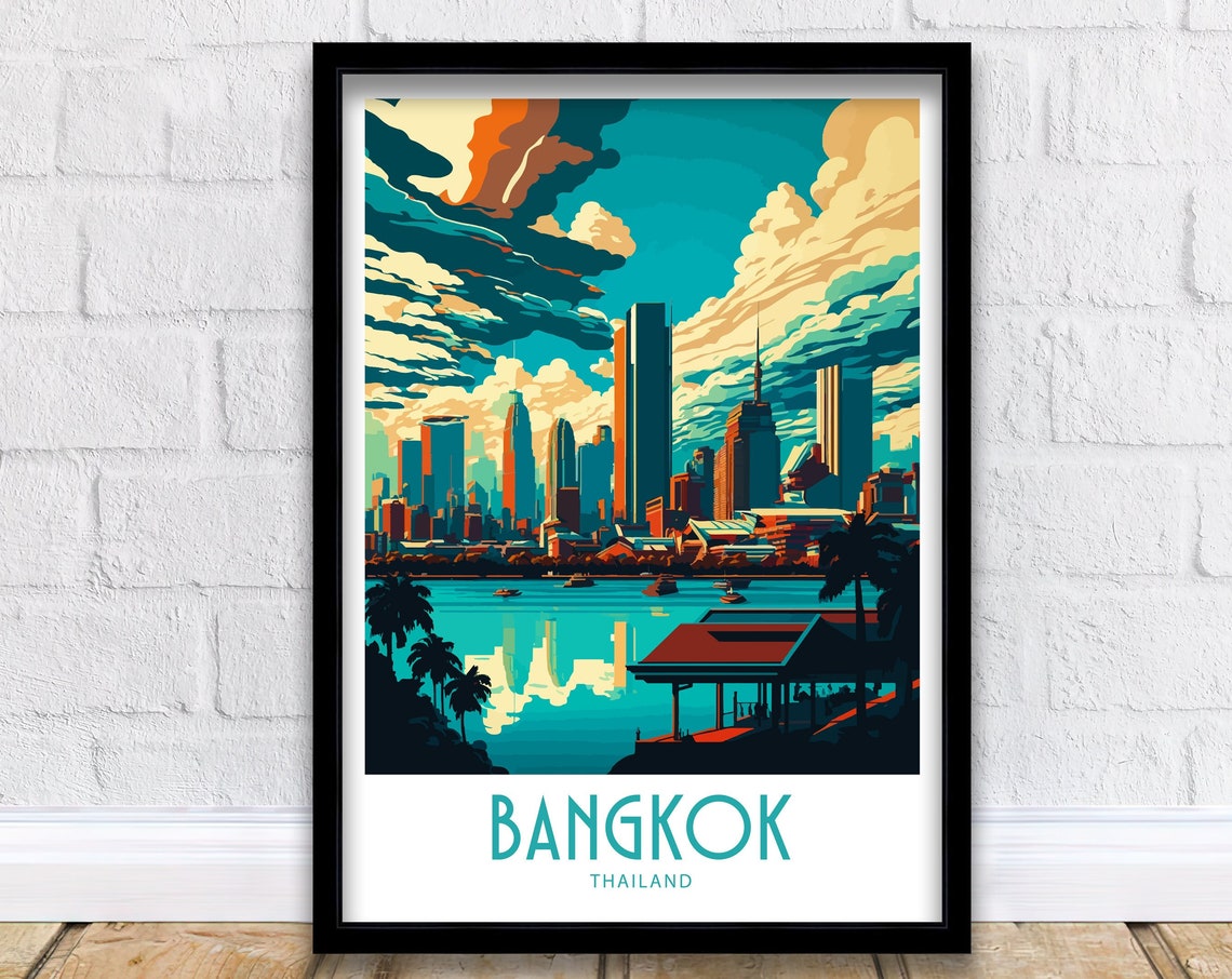 Bangkok Travel Print Bangkok Home Dcor Bangkok Thailand Art Print Bangkok Thailand Room Print For Bangkok Gift Art Decor Bangkok Thailand
