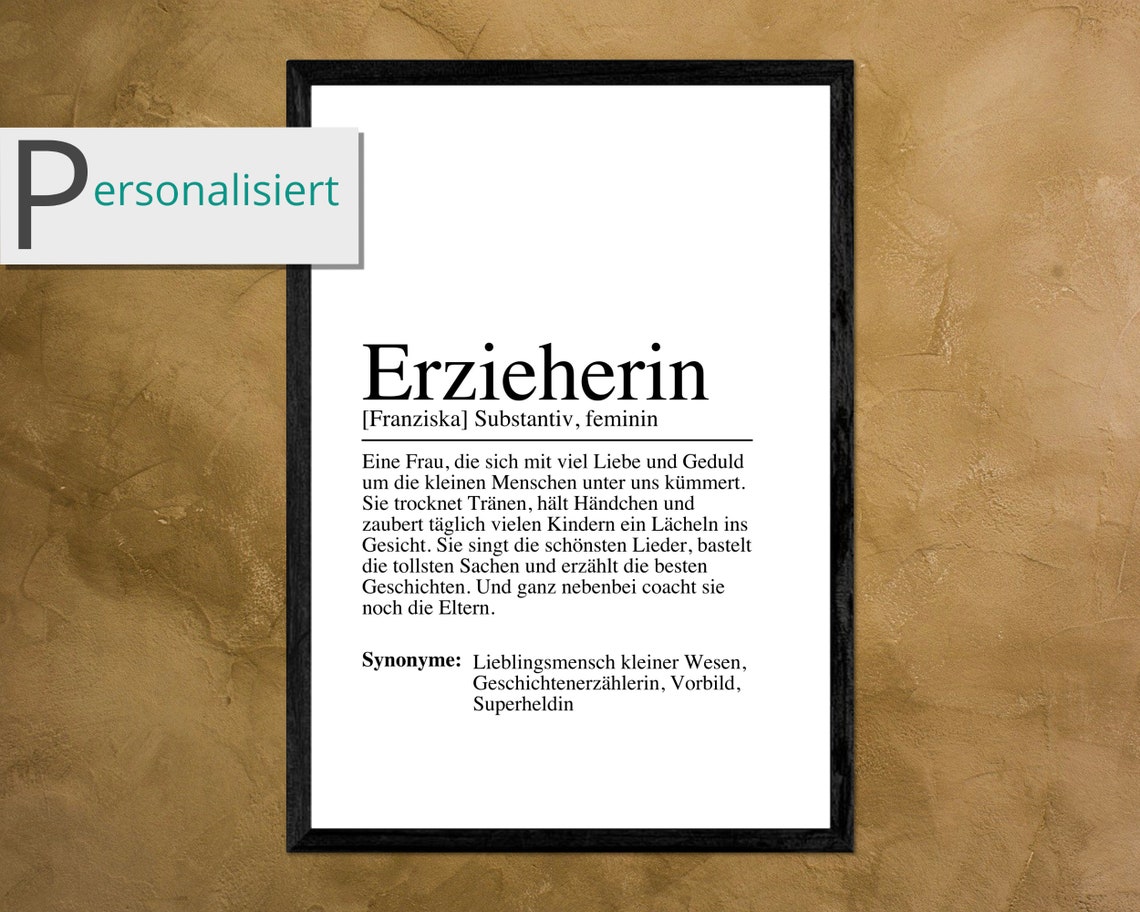 Educator Definition Poster Picture Gift