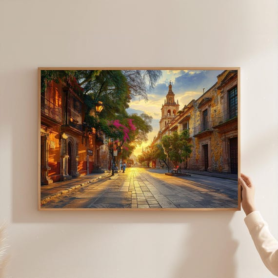 Hanoi Sunset Cityscape Art Print Vietnam Urban Oil Painting