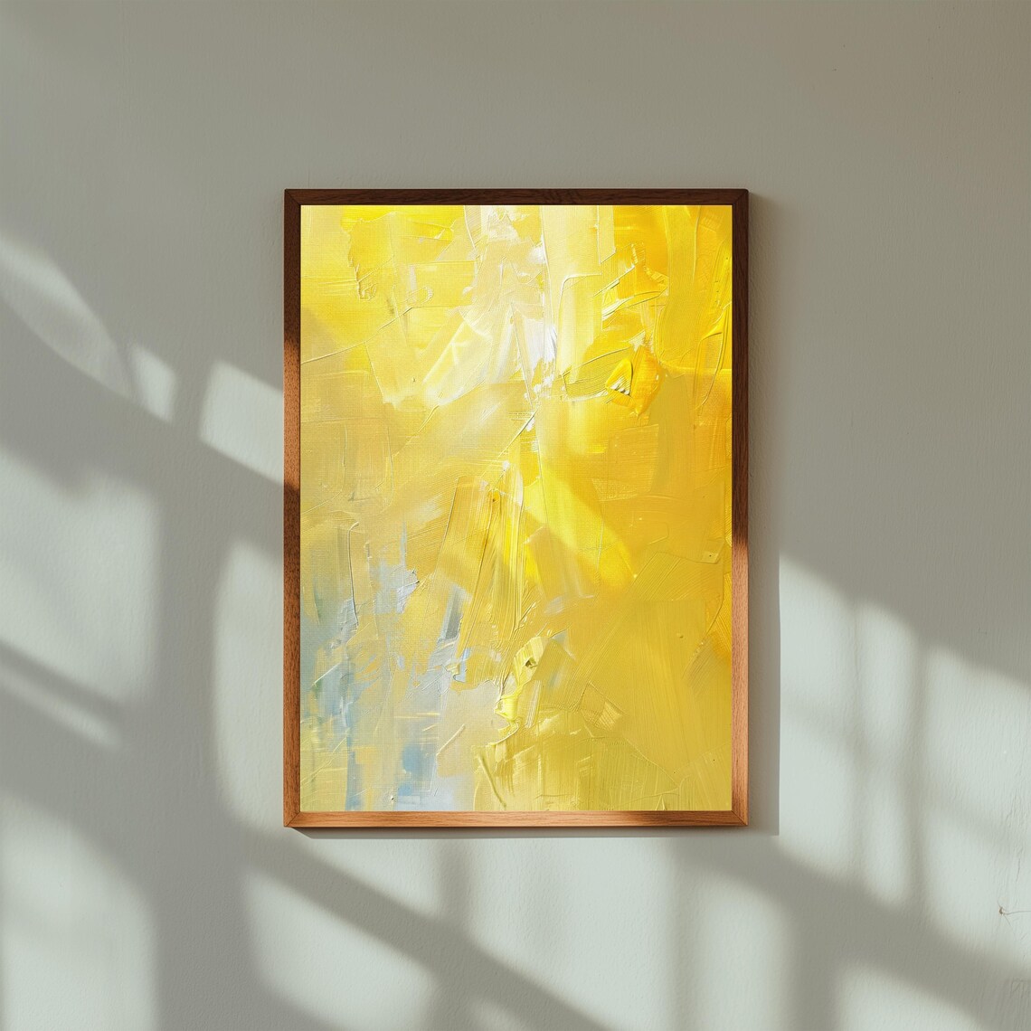 Expressionist Wall Art Print Bold Yellow Abstract Museum Quality