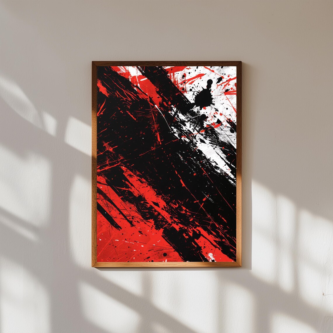 Abstract Expressionist Art Print Bold Chaotic Modern Home Decor