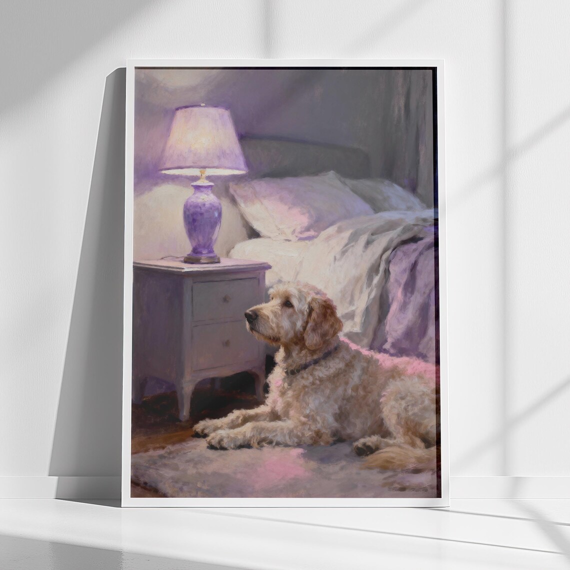 Labradoodle Dog Wall Art Print, Bedroom Decor