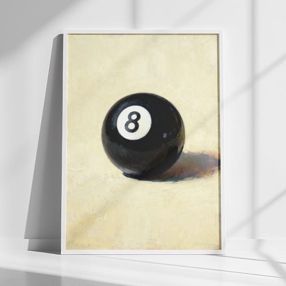 8 Ball Minimalist Game Room Decor