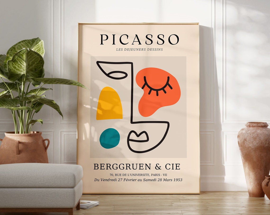 Picasso One Line Drawing Boho Art Print - Image 2