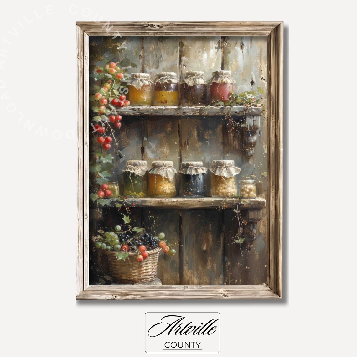 Fruit Jam Painting Vintage Still Life Art Print
