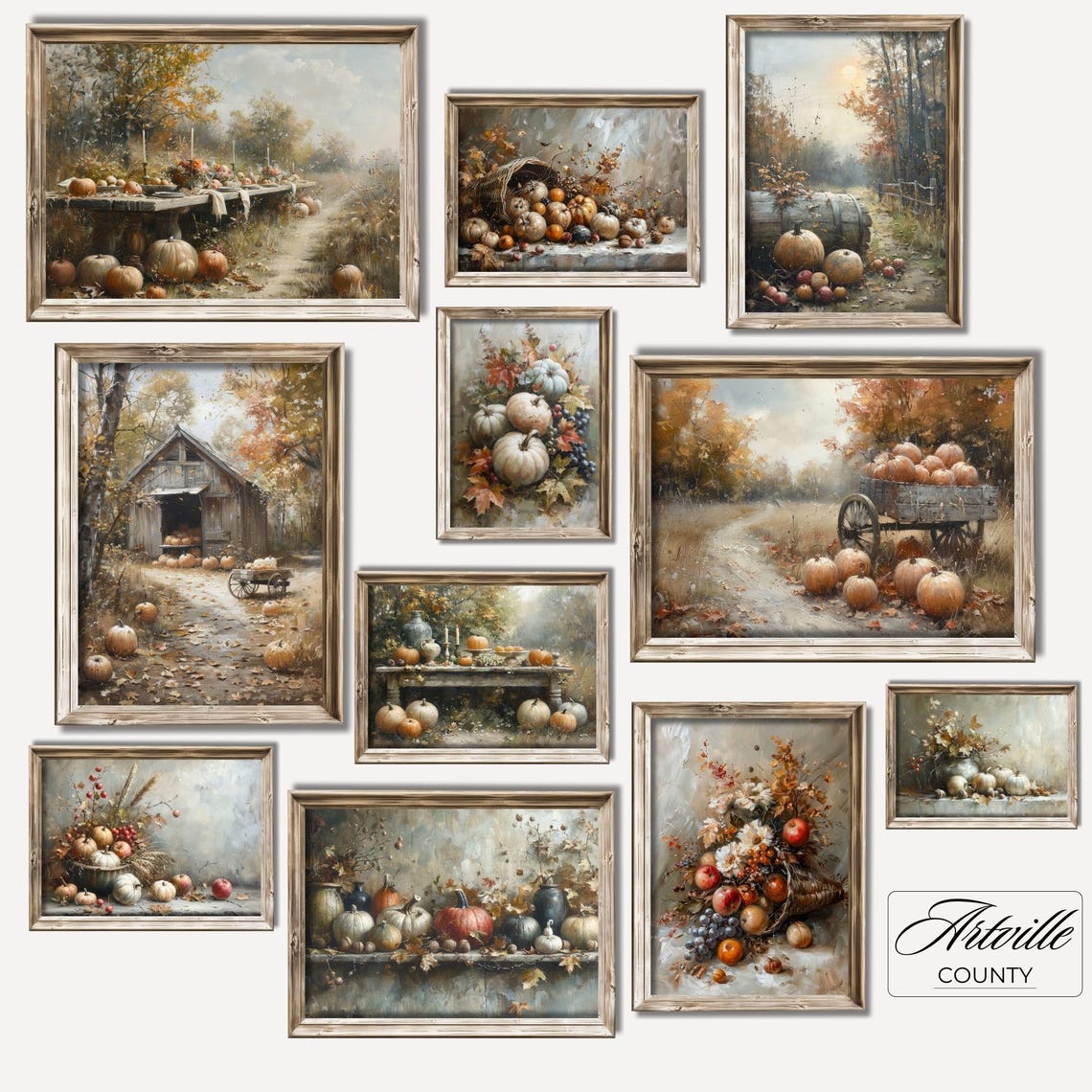 Autumn Pumpkin Patch Rustic Barn Vintage Fall Harvest Poster - Image 5