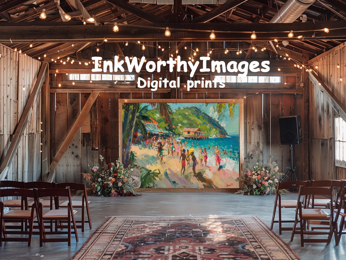 Tropical Beach Festival, Caribbean Celebration Art Print - Image 6