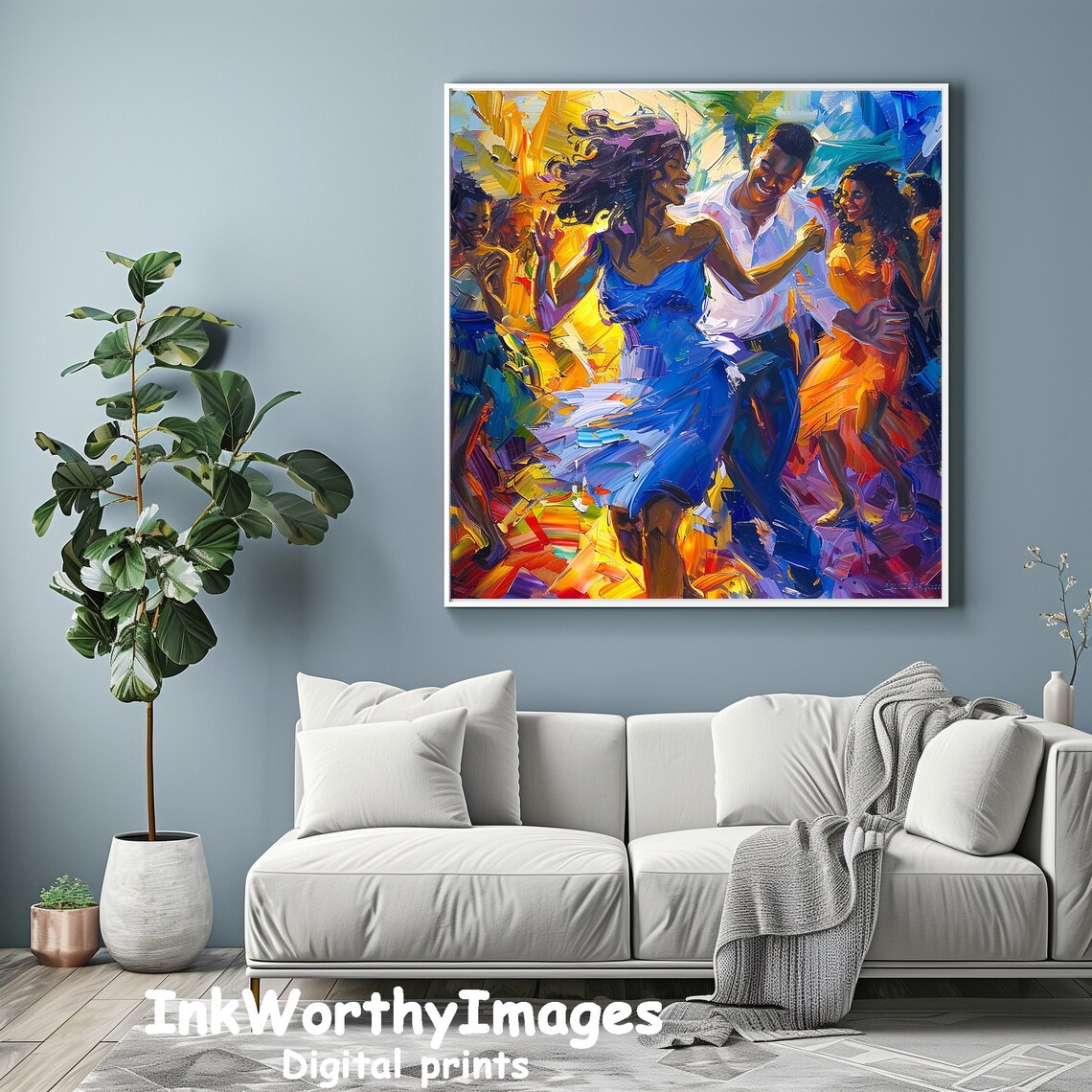 Salsa Dancing Celebration, Joyful Party Scene Art Print - Image 4