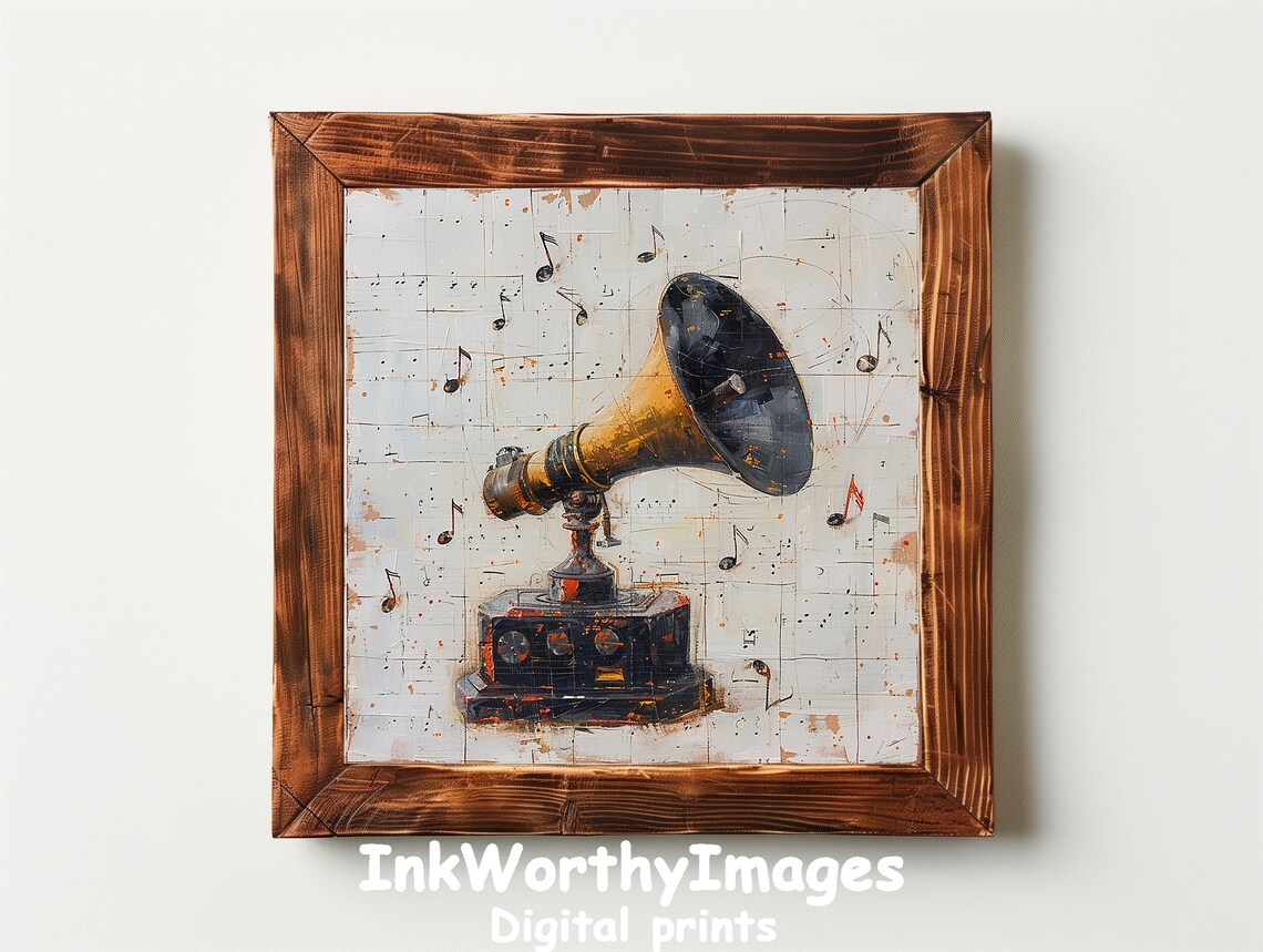 Vintage Gramophone - Traditional Travel Poster - Image 2