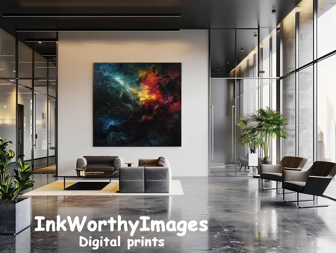 Futuristic Abstract Energy, Dynamic Home Decor - Image 5