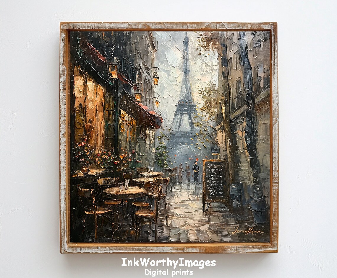 Rainy Paris Street, Eiffel Tower View Travel Poster - Image 6
