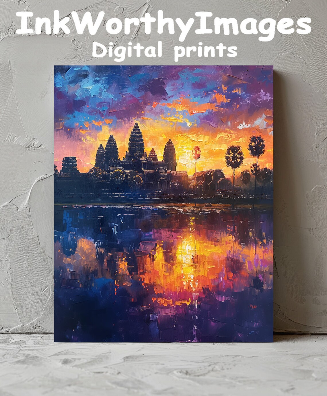 Angkor Wat Sunrise, Cambodian Landmark Reflections