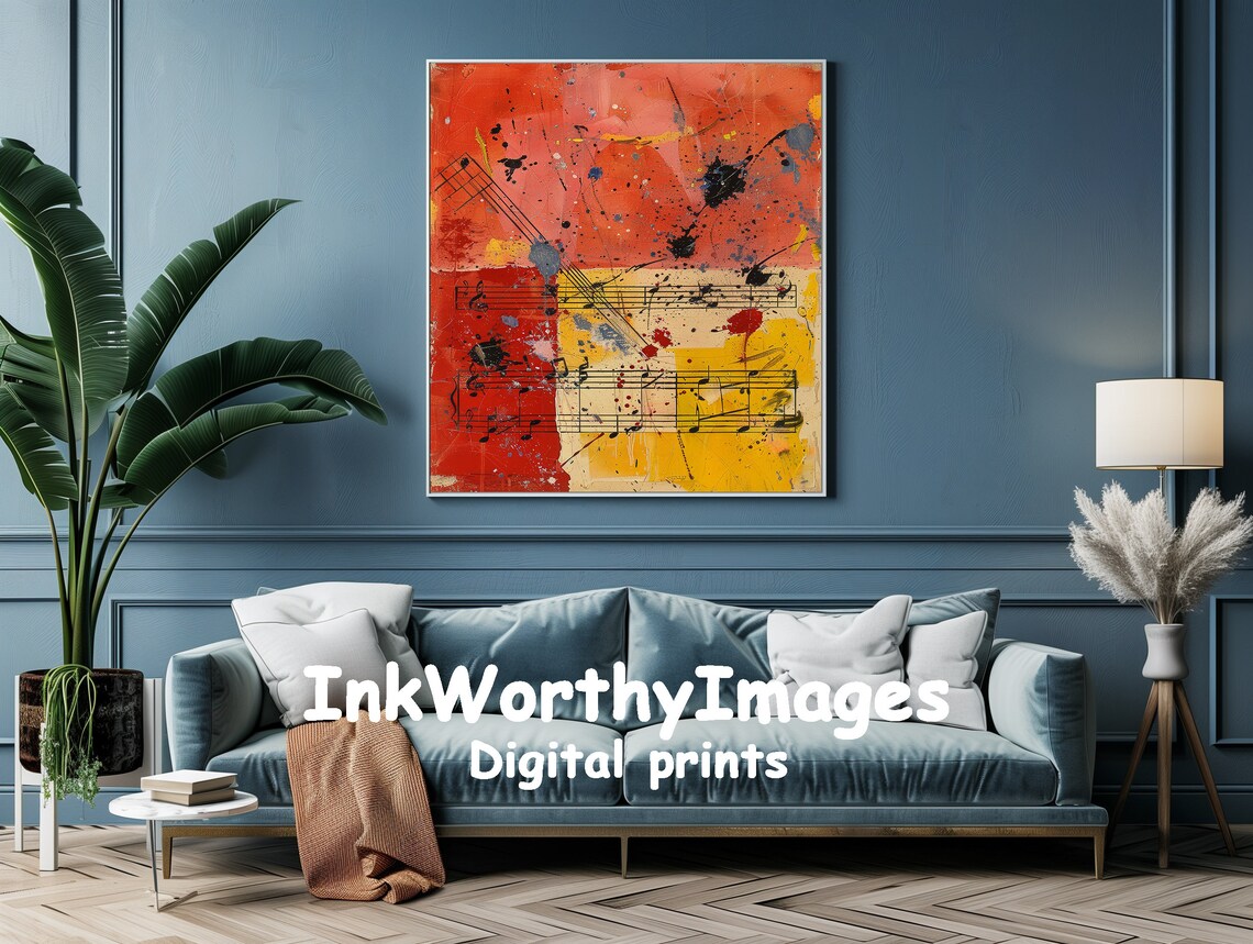 Musical Notes Abstract Art Print, Music Decor - Image 2